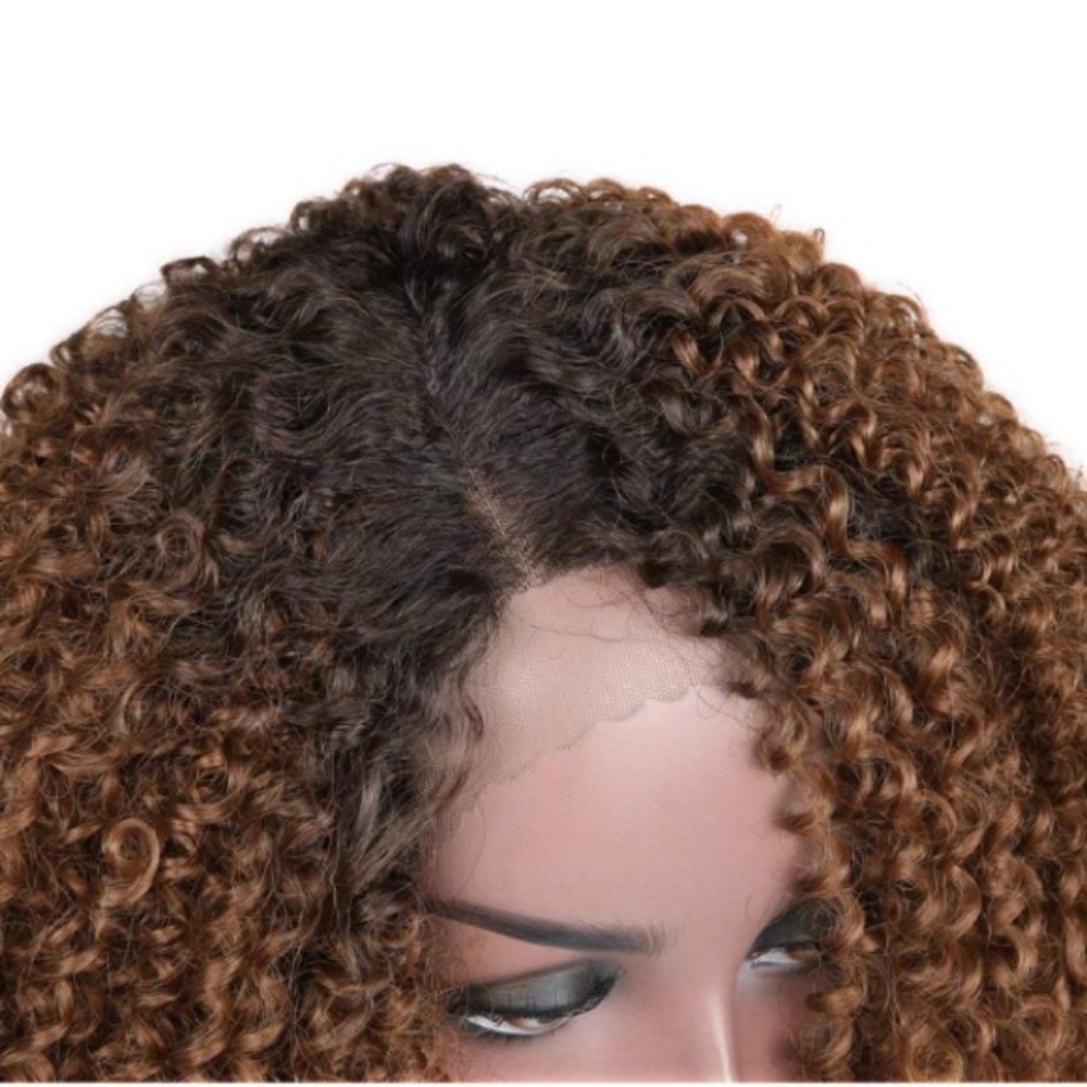 🖤 Pamela BROWN #2 KINKY CURLY LACE FRONT WIG - Picture 3 of 7